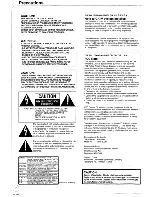 Предварительный просмотр 2 страницы Panasonic Diga DMR-EZ28 Operating Instructions Manual