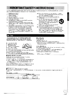 Предварительный просмотр 3 страницы Panasonic Diga DMR-EZ28 Operating Instructions Manual