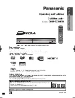 Panasonic Diga DMR-EZ28EB Operating Instructions Manual preview