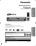 Panasonic Diga DMR-EZ37 Operating Instructions Manual предпросмотр