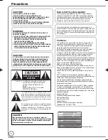 Preview for 2 page of Panasonic Diga DMR-EZ37 Operating Instructions Manual