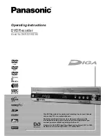 Panasonic Diga DMR-EZ45VEBS Operating Instructions Manual preview