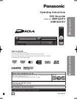 Panasonic Diga DMR-EZ47 Operating Instructions Manual предпросмотр