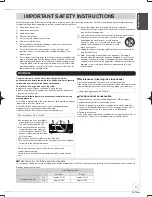 Preview for 3 page of Panasonic Diga DMR-EZ47 Operating Instructions Manual