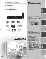 Panasonic Diga DMR-EZ47V Operating Instructions Manual preview