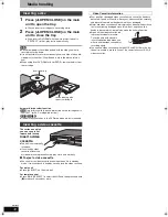 Preview for 12 page of Panasonic Diga DMR-EZ47V Operating Instructions Manual