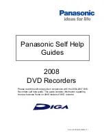 Preview for 1 page of Panasonic Diga DMR-EZ48V Help Manual