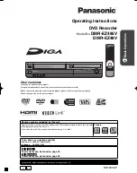 Preview for 1 page of Panasonic Diga DMR-EZ48V Operating Instructions Manual