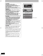 Preview for 2 page of Panasonic Diga DMR-EZ49V Operating Instructions Manual