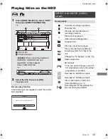 Preview for 33 page of Panasonic Diga DMR-PWT520 Operating Instructions Manual