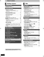 Preview for 4 page of Panasonic Diga DMR-XW300 Operating Instructions Manual