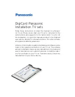 Preview for 1 page of Panasonic DigiCard Installation Manual