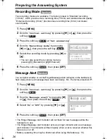 Предварительный просмотр 26 страницы Panasonic Digital Answering Device Operating Instructions Manual