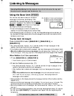 Предварительный просмотр 59 страницы Panasonic Digital Answering Device Operating Instructions Manual