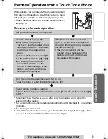 Предварительный просмотр 65 страницы Panasonic Digital Answering Device Operating Instructions Manual