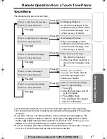 Предварительный просмотр 67 страницы Panasonic Digital Answering Device Operating Instructions Manual