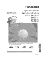 Предварительный просмотр 1 страницы Panasonic Digital Paimcorder MultiCam PV-GS19 Operating Instructions Manual