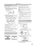 Предварительный просмотр 21 страницы Panasonic Digital Paimcorder MultiCam PV-GS19 Operating Instructions Manual