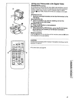 Предварительный просмотр 43 страницы Panasonic Digital Palmcoder Multicam PV-DC152 Operating Instructions Manual