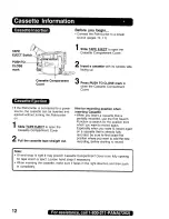 Preview for 12 page of Panasonic Digital Palmcoder PalmSight PV-DV100 Operating Instructions Manual