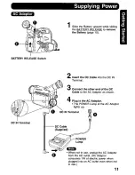 Предварительный просмотр 11 страницы Panasonic Digital Palmcoder PalmSight PV-DV100 Operating Manual