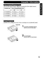 Предварительный просмотр 13 страницы Panasonic Digital Palmcoder PalmSight PV-DV100 Operating Manual