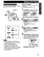 Предварительный просмотр 17 страницы Panasonic Digital Palmcoder PalmSight PV-DV100 Operating Manual