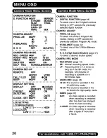 Предварительный просмотр 20 страницы Panasonic Digital Palmcoder PalmSight PV-DV100 Operating Manual