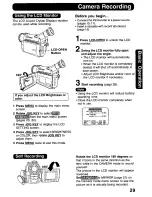 Предварительный просмотр 29 страницы Panasonic Digital Palmcoder PalmSight PV-DV100 Operating Manual