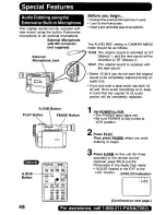 Предварительный просмотр 48 страницы Panasonic Digital Palmcoder PalmSight PV-DV100 Operating Manual