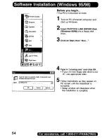 Предварительный просмотр 54 страницы Panasonic Digital Palmcoder PalmSight PV-DV100 Operating Manual