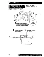 Предварительный просмотр 10 страницы Panasonic Digital Palmcoder PalmSight PV-DV200 Operating Instructions Manual