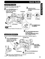 Предварительный просмотр 9 страницы Panasonic Digital Palmcoder PalmSight PV-DV400 Operating Manual