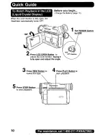 Предварительный просмотр 10 страницы Panasonic Digital Palmcoder PalmSight PV-DV400 Operating Manual