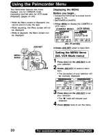 Предварительный просмотр 20 страницы Panasonic Digital Palmcoder PalmSight PV-DV400 Operating Manual