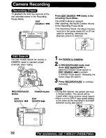 Предварительный просмотр 32 страницы Panasonic Digital Palmcoder PalmSight PV-DV400 Operating Manual