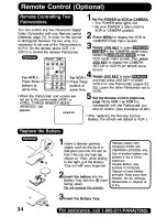 Предварительный просмотр 34 страницы Panasonic Digital Palmcoder PalmSight PV-DV400 Operating Manual