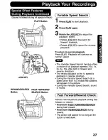 Предварительный просмотр 37 страницы Panasonic Digital Palmcoder PalmSight PV-DV400 Operating Manual