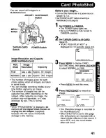 Предварительный просмотр 41 страницы Panasonic Digital Palmcoder PalmSight PV-DV400 Operating Manual