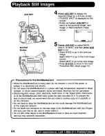 Предварительный просмотр 44 страницы Panasonic Digital Palmcoder PalmSight PV-DV400 Operating Manual