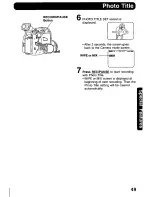 Предварительный просмотр 49 страницы Panasonic Digital Palmcoder PalmSight PV-DV400 Operating Manual