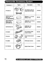 Предварительный просмотр 72 страницы Panasonic Digital Palmcoder PalmSight PV-DV400 Operating Manual