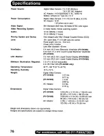 Предварительный просмотр 76 страницы Panasonic Digital Palmcoder PalmSight PV-DV400 Operating Manual