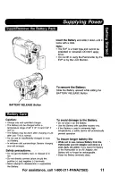 Предварительный просмотр 11 страницы Panasonic Digital Palmcoder PalmSight PV-DV900 Operating Instructions Manual