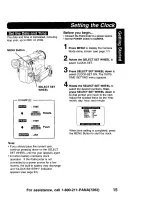 Предварительный просмотр 15 страницы Panasonic Digital Palmcoder PalmSight PV-DV900 Operating Instructions Manual