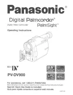 Panasonic Digital Palmcoder PalmSight PV-DV900 Operating Manual preview