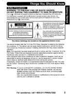 Предварительный просмотр 3 страницы Panasonic Digital Palmcoder PalmSight PV-DV900 Operating Manual