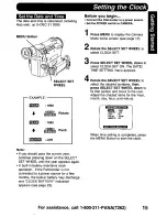 Предварительный просмотр 15 страницы Panasonic Digital Palmcoder PalmSight PV-DV900 Operating Manual