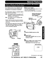 Предварительный просмотр 47 страницы Panasonic Digital Palmcoder PalmSight PV-DV900 Operating Manual