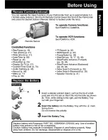 Preview for 9 page of Panasonic Digital Palmcoder PV-DV103 Operating Instructions Manual